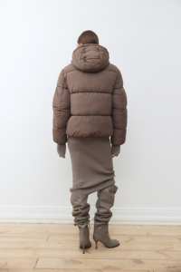 Nouvelle arrivée Veste matelassée en toile pour homme grande taille, personnalisée, hiver, capuche, col mandarin, logo frontal, imperméable, coupe-vent - Product Image 2