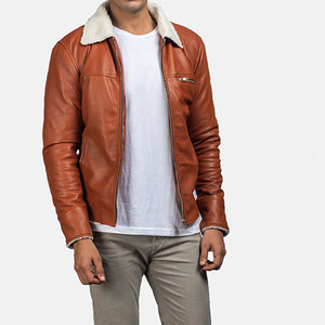 Chaqueta de cuero PU estilo motorista para hombre de alta calidad con logotipo personalizado precio al por mayor cuero genuino recubierto para el invierno - Product Image 5
