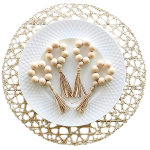 Lot de 6 ronds de serviette en macramé Boho tricotés à la main porte-serviettes en coton macramé pour mariage et maison - Product Image 2