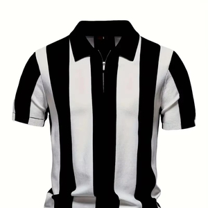 เสื้อโปโลคอตตอนสีดำสำหรับผู้ชาย, เสื้อโปโลคอปกพิมพ์ลายโลโก้ออกแบบได้ตามที่ต้องการ - Product Image 1