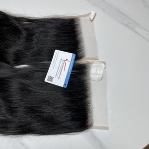 HD Swiss Lace Humain Bresilienne Cutícula alineada Raw Virgin Paquete brasileño Cierre de cabello humano - Product Image 2
