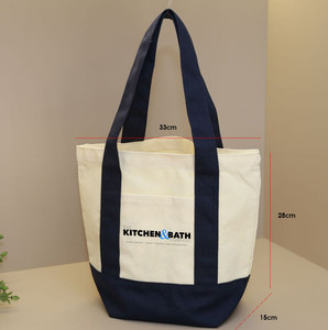 Borsa Tote in Tela Personalizzata da 12oz, Mini Borsa per <span class=keywords><strong>Shopping</strong></span> con Ricamo, Piccola Borsa a Mano, Regalo, Borsa Tote Grande in Cotone a Righe - Product Image 3