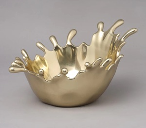 Cast Aluminum Stand with <b>Glass</b> <b>Bowl</b> for <b>Serving</b> Fruits and Dates <b>Serving</b> and Storage <b>Bowl</b> With Greatest Quality - Product Image 4