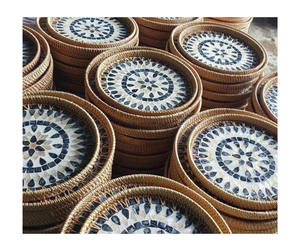 ถาดเสิร์ฟหวายเป็นมิตรกับสิ่งแวดล้อมถาดหวายทำด้วยมือสำหรับใส่ของขวัญตะกร้าผลไม้ของตกแต่งบ้านส่งออก - Product Image 6