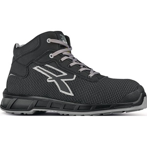 Morrison Factory Lace-up Safety Boots Size 42 W.11 Black-Grey Steel Toe Breathable <b>Mesh</b> Lining ESD - Product Image 1