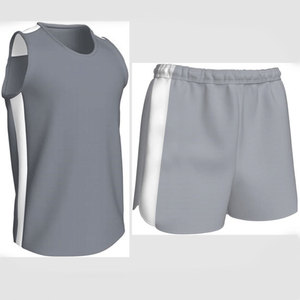 Contrast Color <b>Track</b> & Field Uniform for Adults & Kids Sleeveless Top & Shorts for Team Sports Running Uniforms Top Performance - Product Image 2