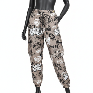 Pantalones Cortavientos para Mujer, Ligeros, de Tela de Poliéster Tejida, Impresión por Sublimación Completa, Logotipo Personalizado - Product Image 1