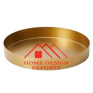 Plateau de service décoratif en or antique en aluminium pour la maison, hôtels et restaurantsv, plaque de présentation dorée en aluminium unique - Product Image 3