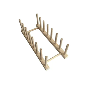 Soporte de placa de madera maciza promocional, estante de almacenamiento de placa de cocina personalizado, soporte de placa artesanal de madera hecha a mano - Product Image 6