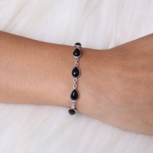 925 Sterling <b>Silver</b> Handmade Gemstone Black Onyx Spinner <b>Bracelet</b> Jewelry 925 <b>Solid</b> Best Quality Wedding Gift Designer Jewelry - Product Image 5