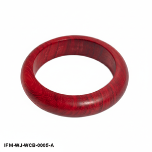 Brazalete de Madera de Sándalo Rojo Hecho a Mano, Pulido Natural, Joyería Minimalista Boho para Mujer - Product Image 2