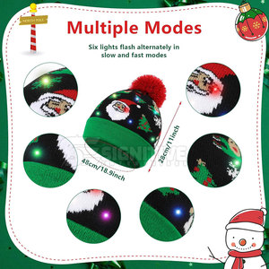 High Quality Custom Christmas Knitted Beanie 100% Cotton Winter <b>Hat</b> with <b>Pom</b> <b>Pom</b> New Arrival Wholesale Cheap Price - Product Image 3