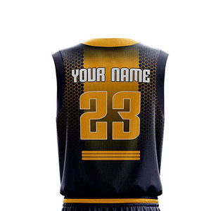 Uniforme de baloncesto profesional por sublimación, conjunto de camiseta y pantalones cortos de entrenamiento para hombre, tela duradera de secado rápido - Product Image 6