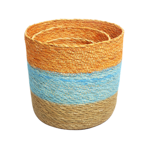 Grand panier suspendu en jute biodégradable écologique pour la décoration de fleurs de jardin - Product Image 1