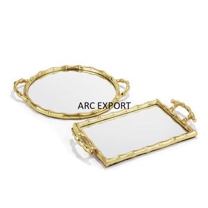 Nueva llegada último diseño bandeja de marco de metal bandeja de joyería al por mayor hogar Hotel boda y evento decoración bandeja en precio asequible - Product Image 6