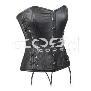ชุดคอร์เซ็ทหนังแท้สไตล์โกธิคสำหรับงานปาร์ตี้ฮาโลวีน ระบายอากาศได้ดี รัดรูปทรงเอวสูง กระชับสัดส่วน มีกระดุมและเชือกผูกด้านข้าง - Product Image 2
