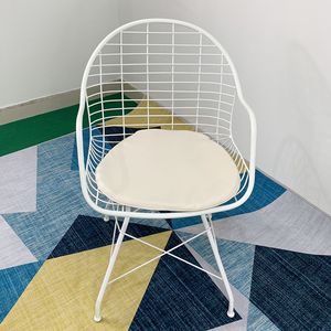 GCF011 Queen Cafe <b>Chair</b> Iron Restaurant Furniture with <b>Padded</b> Seat Multiple Colors Epoxy Powder Coating - Product Image 3