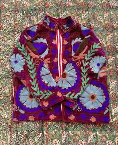 Best Quality Handmade Suzani Embroidery <b>Velvet</b> Winter Jacket Women Short Suzani Jacket Free Size Short <b>Quilted</b> Kantha Jacket - Product Image 3