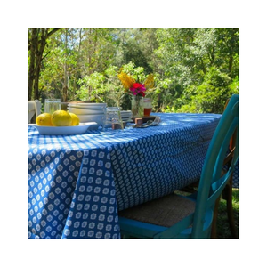 Classic Printed 220 GSM GOTS Certified Anti-Shrink Wedding Linen Cotton Linen <b>Tablecloth</b> <b>Square</b> Plant Pattern Washable Home Dec - Product Image 6