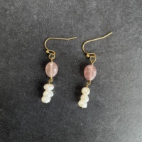Boucles d'oreilles pendantes personnalisées faits main, style bohème baroque, perles et pierres naturelles, nacre, plaqué or, élégantes, bijoux de mode pour femmes, faible MOQ