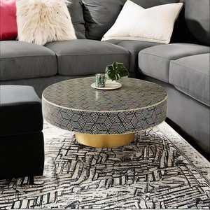 โต๊ะกาแฟทรงโมเดิร์น งานฝีมือประณีต ตกแต่งด้วยเปลือกหอยคุณภาพสูง ดีไซน์ฝังกระดูกอย่างประณีต ทนทาน ปรับแต่งได้ สีธรรมชาติ เหมาะสำหรับงานแต่งงาน - Product Image 3