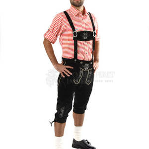 Vente en gros de Lederhosen traditionnels allemands sur mesure pour hommes - Short Oktoberfest Trachten Wear Design bavarois élégant OEM - Product Image 4