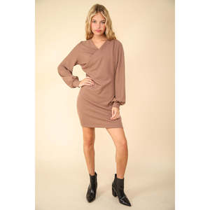 Abito Mini Bodycon Elegante Molto J con Dettagli Arricciati, Vita Impero, Decorazione Drappeggiata, Cerniera, in Spandex per Feste e Uso Quotidiano Primavera XS-XL ODM - Product Image 5