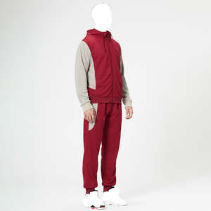 2025 nueva ropa deportiva para gimnasio, chándal de Fitness de dos piezas sólido ecológico con cuello con capucha, deportes de invierno al por mayor - Product Image 5