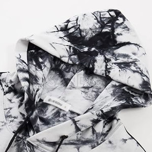 Sudadera con Capucha de Alta Calidad 100% Algodón, Estilo Casual Tie Dye para Hombre, Transpirable, Resistente, Ropa Urbana de Invierno - Product Image 3