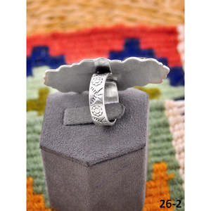 Bague ajustable en argent sterling plaqué or rose et turquoise noire, faite à la main au sud-ouest, avec sertissage invisible – Cadeau - Product Image 3