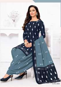 ชุด Patiyala ผ้าฝ้ายมีสไตล์พร้อมผ้าระบายอากาศสำหรับผู้หญิงเดรสอินเดียใส่สบายทุกฤดู - Product Image 2