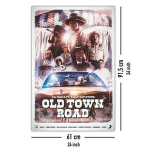 Affiche d'art moderne de Lil Nas X, 'Old Town Road', encadrée pour accrocher au mur - Product Image 1