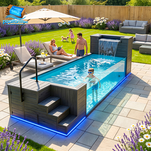 20ft Small Movable Container Pool Custom Outdoor Family Fiberglass Swimming Pool - Product Image 1