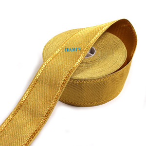 Premium 100% Wire Custom Embroidered Logo Gold Gilt Braid <b>Laces</b> Outdoor Uniform Decorative Craft Fabric - Product Image 1