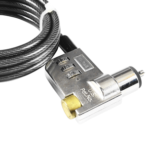 กุญแจล็อคแบบสายเคเบิล 3 หลัก ABA สำหรับแล็ปท็อป ผลิตจากโลหะผสมสังกะสีและเหล็ก ผลิตในไต้หวัน - Product Image 4