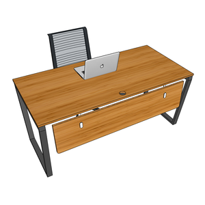 Bamboo Laptop <b>Desk</b> with Foldable Legs 160x80cm Drawers for Living Room Use - Product Image 4