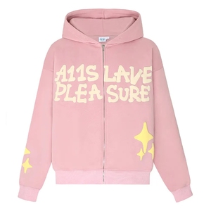 Sudadera con Capucha Unisex para Hombre y Mujer, 100% Algodón, para Impresión de Logotipo Personalizado, Sudadera con Capucha Personalizada con Estampado Puff, Cuello Redondo 2024 - Product Image 1