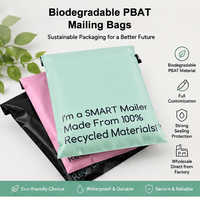 Sacs d'expédition biodégradables en PBAT, imperméables, avec logo personnalisé imprimé, pour vêtements, chaussures, emballage express