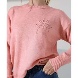 เสื้อสเวตเตอร์ปักลายซูเซน - สีแซลมอน - Product Image 2