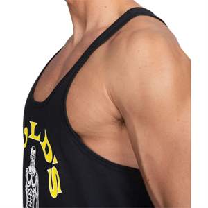 <b>Black</b> Men Bodybuilding Stringer Tank <b>Top</b> | Organic Cotton Gym <b>Vest</b> | Sleeveless Workout Shirt | Muscle Fit Training Tank <b>Top</b> - Product Image 5
