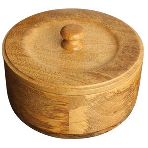 Panier chauffant mexicain en bois naturel brun imprimé artisanal en bois Chapati et boîte Roti en bois - Product Image 4