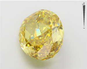 เพชรรูปไข่สีเหลืองสดใส 904 กะรัต เพาะเลี้ยงในห้องปฏิบัติการ ระดับความสะอาด VS2 เพชรหลวมที่ได้รับการรับรองจาก IGI สำหรับทำเครื่องประดับสร้อยคอ - Product Image 2