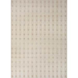 Alfombra de Lana Anudada a Mano Erbe Ivory, Diseño Geométrico Abstracto, Rectangular 9x12, Tabriz, para Sala de Estar, Pasillo, Dormitorio - GS-1092 - Product Image 1