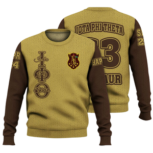 Iota Phi Theta acrylique pull en tricot 1963 Chenille lettre pull grec vie vêtements fraternité vêtements d'hiver - Product Image 1