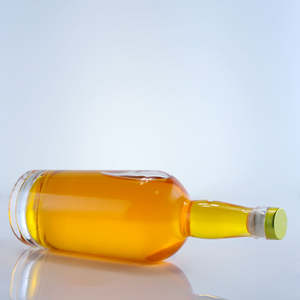 Bouteille de liqueur en verre transparente ronde à fond lourd de 700 ml 750 ml vide pour whisky, brandy, rhum, tequila, emballage - Product Image 5