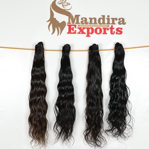 Extensions de cheveux naturels indiens vierges de qualité supérieure pour femme, cuticules alignées, cheveux de temple, ondulés naturels, non traités chimiquement, 100% cheveux humains - Product Image 5