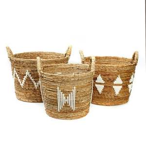 Best Selling Handwoven Natural Seagrass Rectangle <b>Large</b> <b>Storage</b> <b>Basket</b> Folding 6-10L Capacity OEM Designs Customize Bohemian - Product Image 5