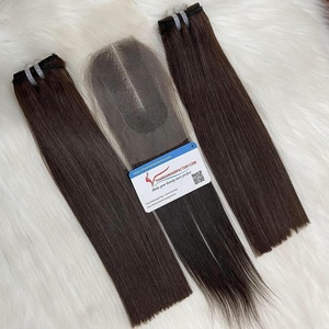Venta al por mayor de cierre y cabello lacio frontal para peluca Extensión de cabello humano Cabello humano vietnamita Recto crudo - Product Image 6