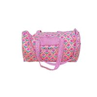 Grand sac de voyage matelassé en coton, style bohème, pour week-end, à bandoulière, avec fermeture éclair, motif géométrique, vintage, mode, deux sangles, chaînes de voyage, été automne