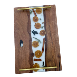 Bandeja de epoxi sostenible mejor calificada Bandejas de madera para servir alimentos Productos únicos para utensilios de cocina y artículos para el hogar - Product Image 1